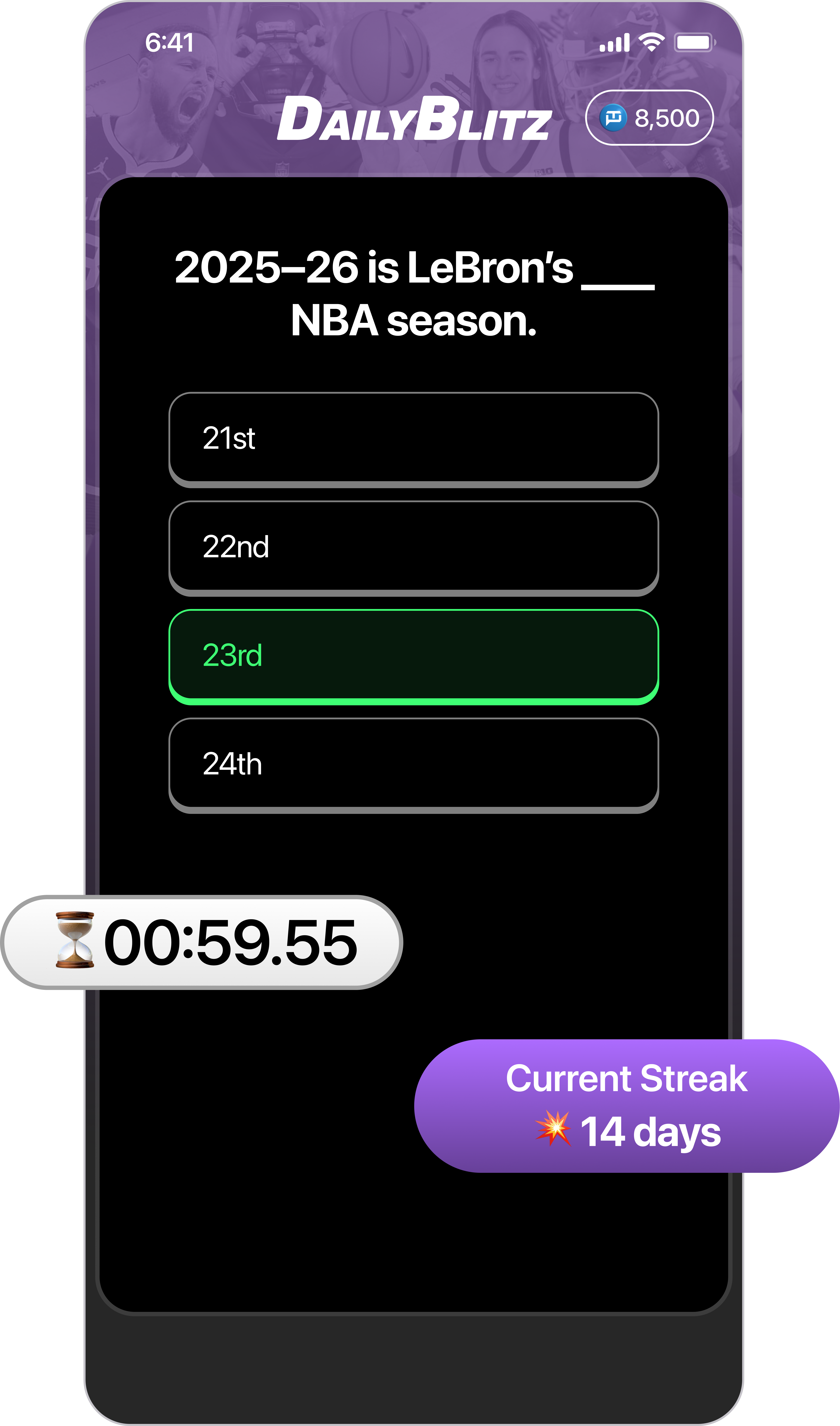 Daily Blitz – fast-break sports trivia