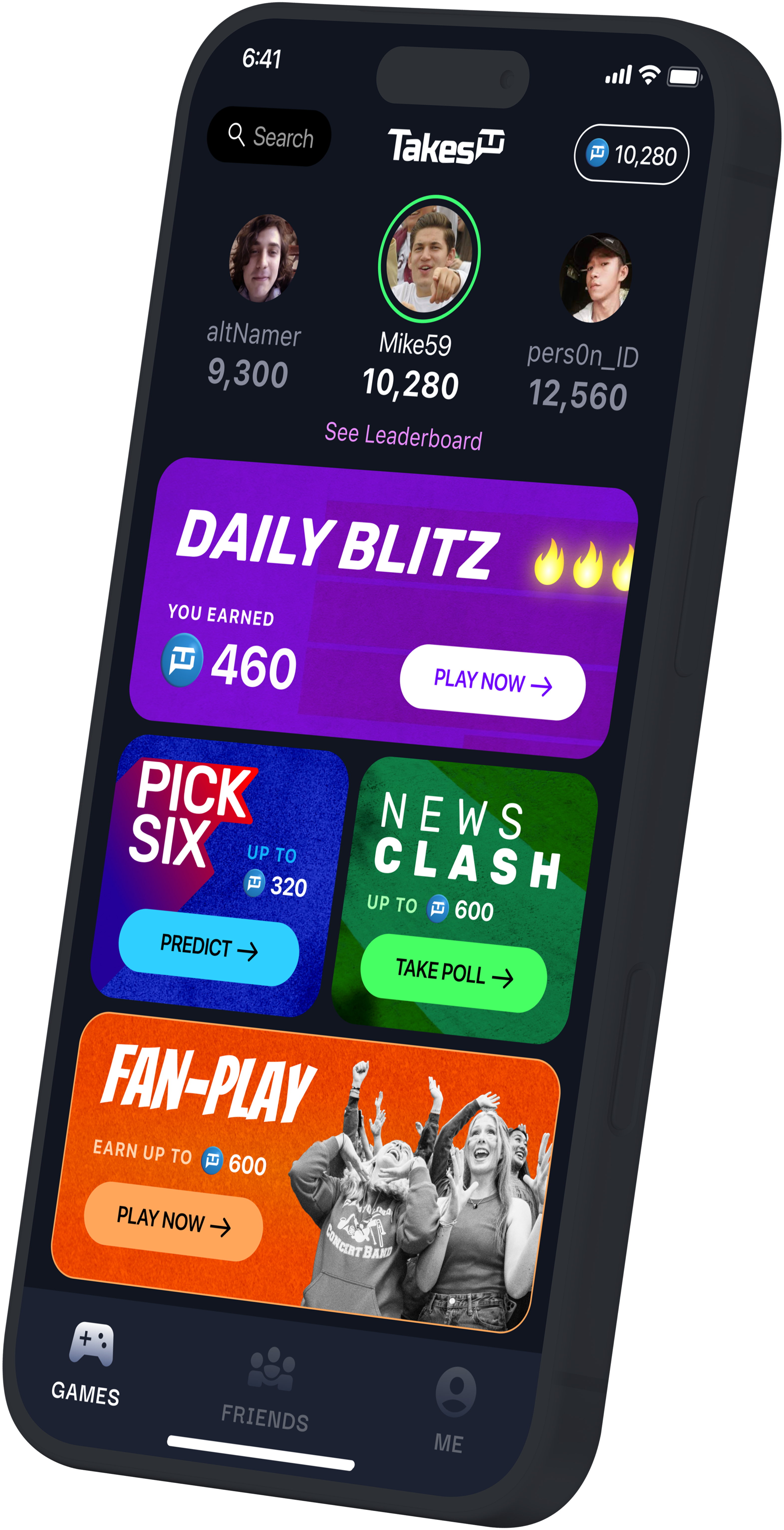 Takes app game center screenshot